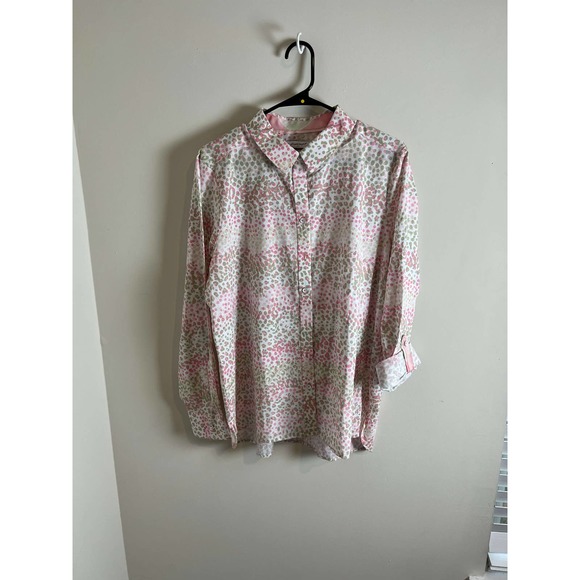 Foxcroft Women's Long Sleeve Wave Blouse Wrinkle Free Size 16 - Picture 3 of 8